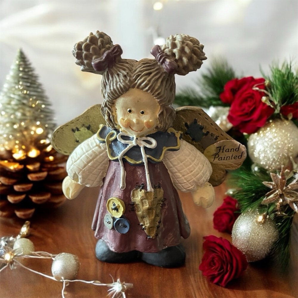 Vintage 90’s | Papel Freelance Hand-painted Angel Figurine